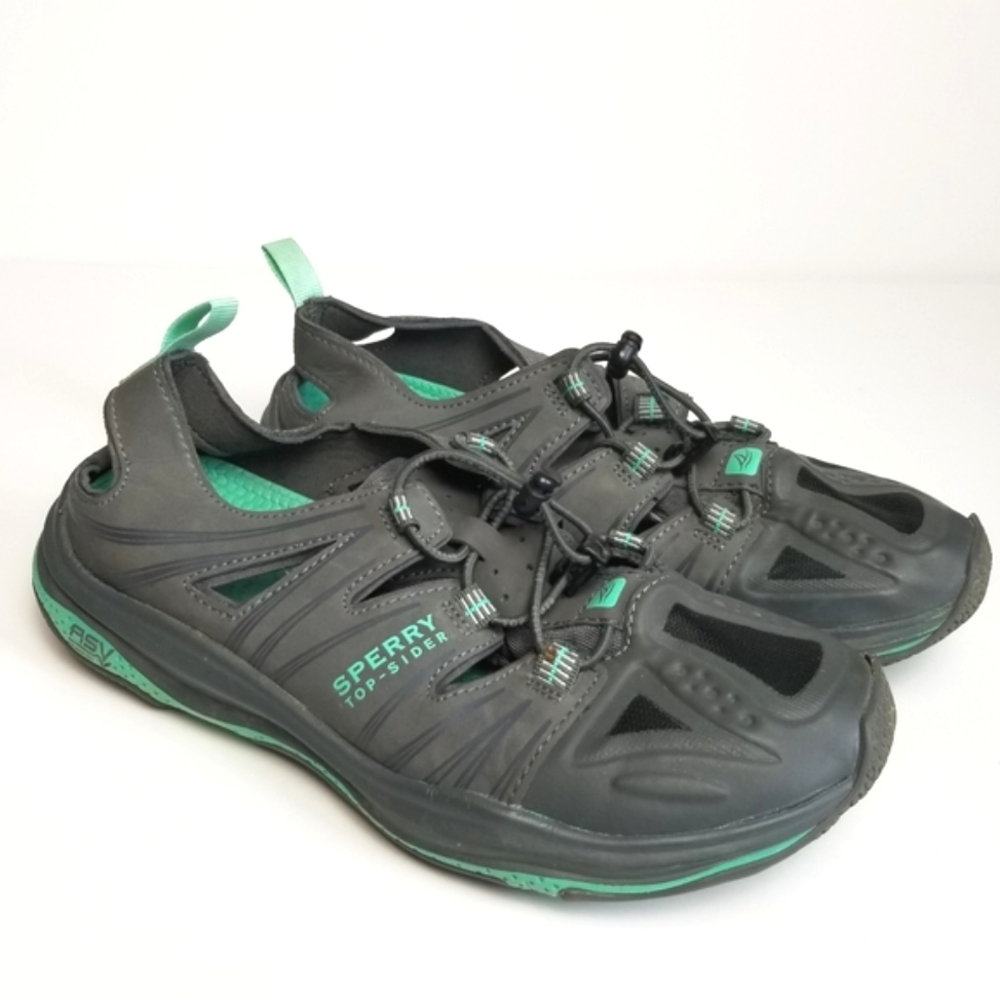SPERRY TOP SIDER GRAY TURQUOISE WATER SHOE SNEAKER GORPCORE OUTDOOR HIKING 6.5